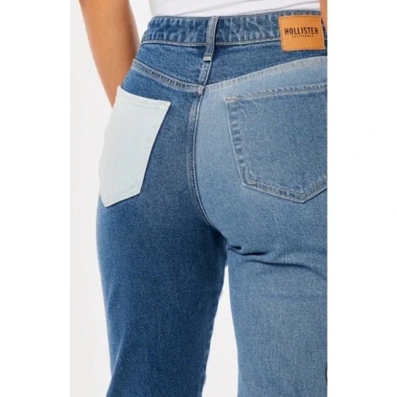 *HOLLISTER* Junior's Patchwork Denim Jeans Size 3 - Picture 4 of 13